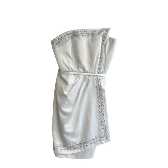 Eliza J Dresses & Skirts - Eliza J Strapless Beaded White Dress